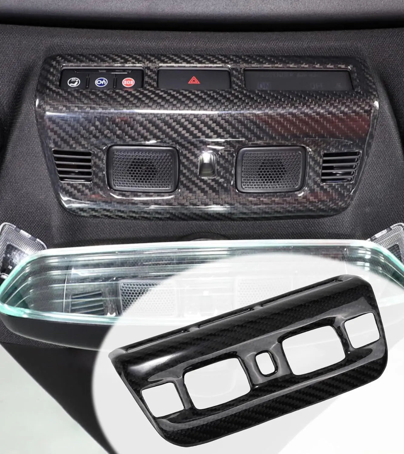 Red Real Carbon Fiber Side View Mirror Frame Cover Trim For Corvette C8 20-25 US Red Real Carbon Fiber Side View Mirror Frame Cover Trim For Corvette C8 20-25 US