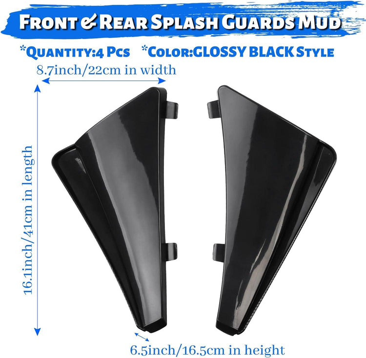NUBEHONE C8 Front & Rear Splash Guards Mud Flaps Hydro-Dipped -2