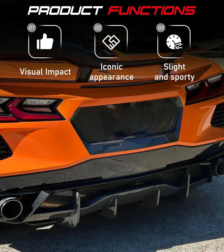 Carbon Flash C8 Rear Bumper Diffuser