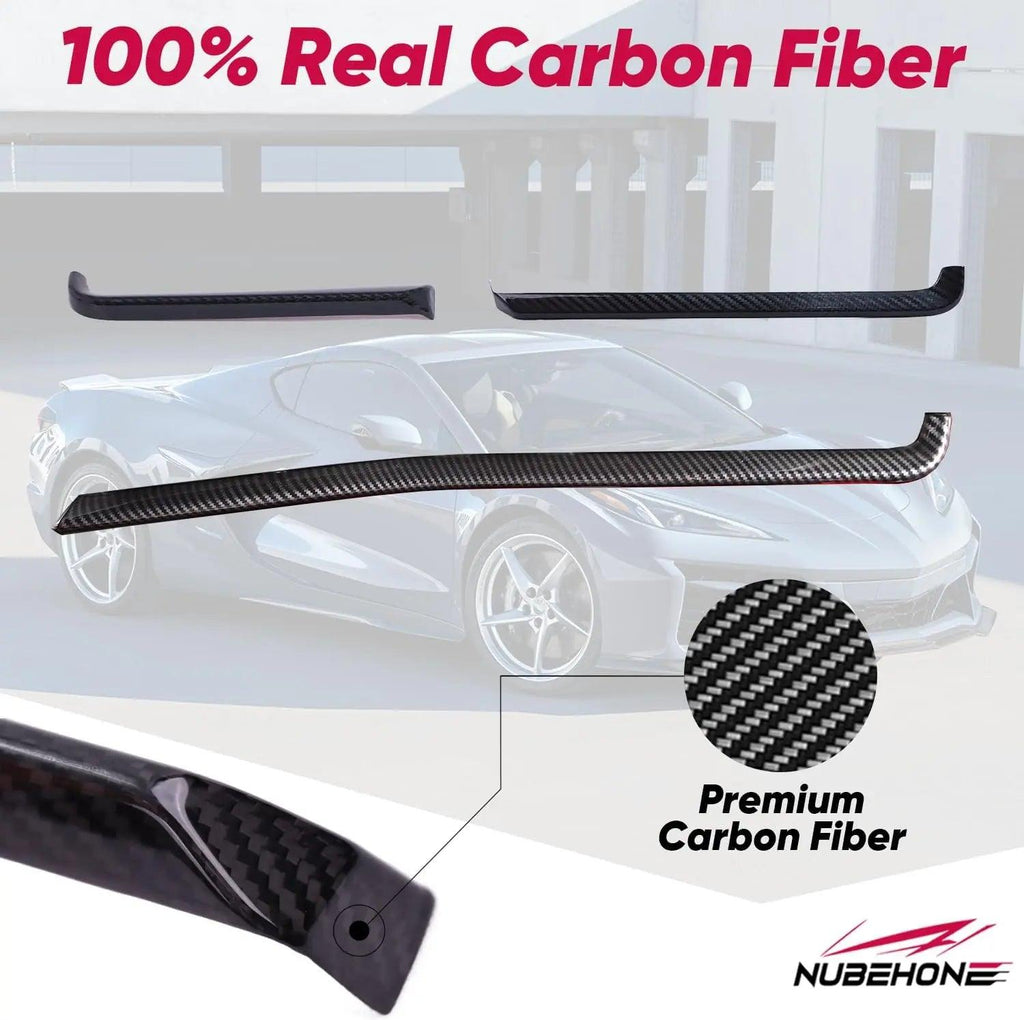 C8 Real Carbon Fiber Dashboard Interior Control Cover-4