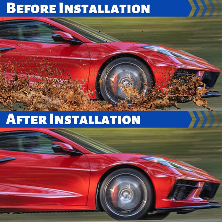 NUBEHONE C8 Front & Rear Splash Guards Mud Flaps Hydro-Dipped -4