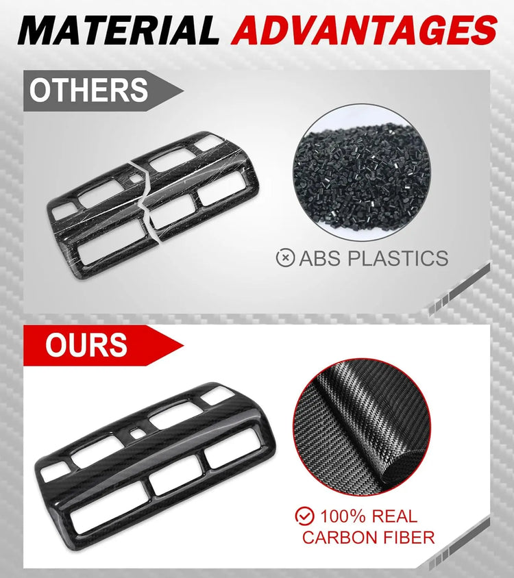 C8 Real Carbon Fiber Roof Reading Light Lamp Cover-5