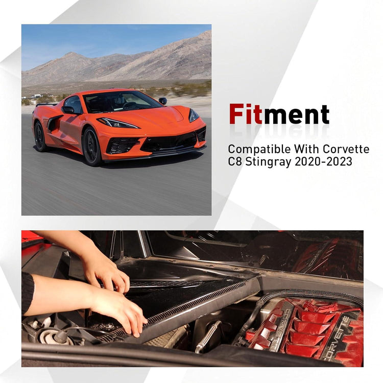 NUBEHONE C8 Real Carbon Fiber Engine Bay Panel Cover - Nubehone