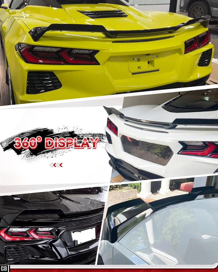 Upgrade Rear Trunk Spoiler Wicker for Corvette C8 Z51 2020-2025-5