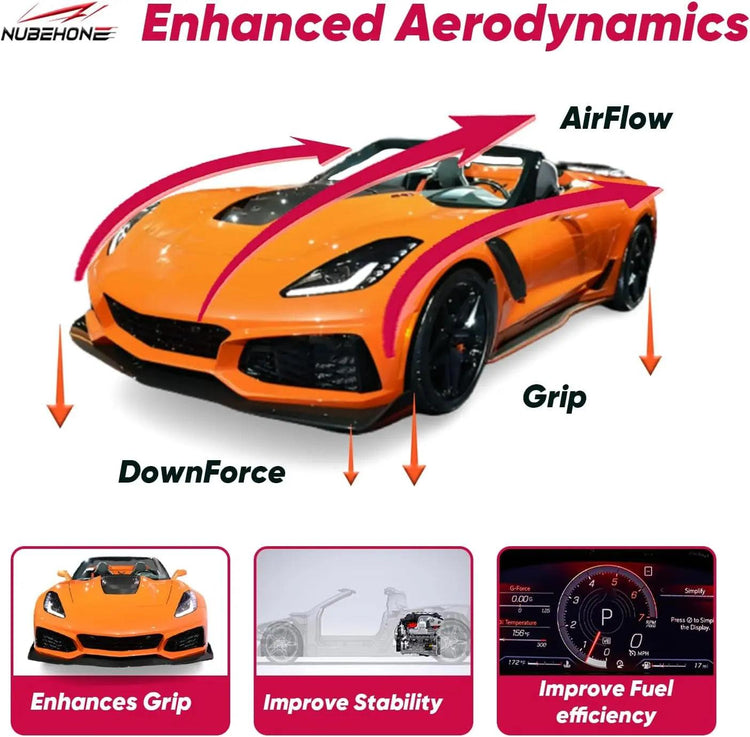 NUBEHONE C7 Real Carbon Fiber Front Bumper-5