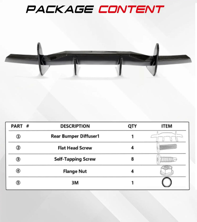 Carbon Flash C8 Rear Bumper Diffuser