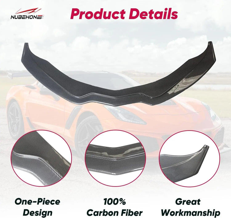 NUBEHONE C7 Real Carbon Fiber Front Bumper-6