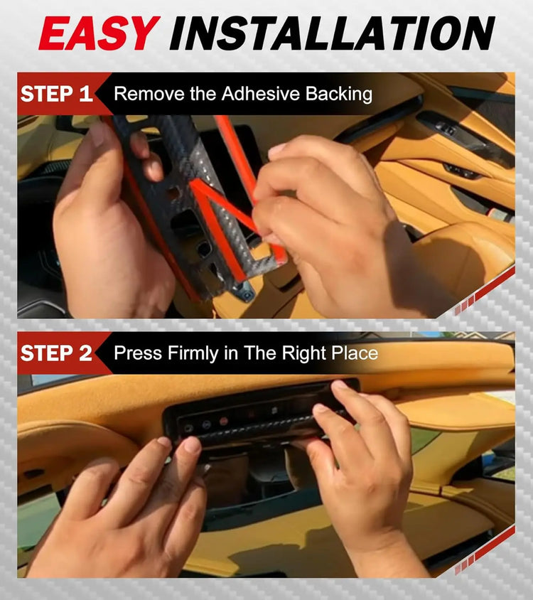 C8 Real Carbon Fiber Roof Reading Light Lamp Cover-6