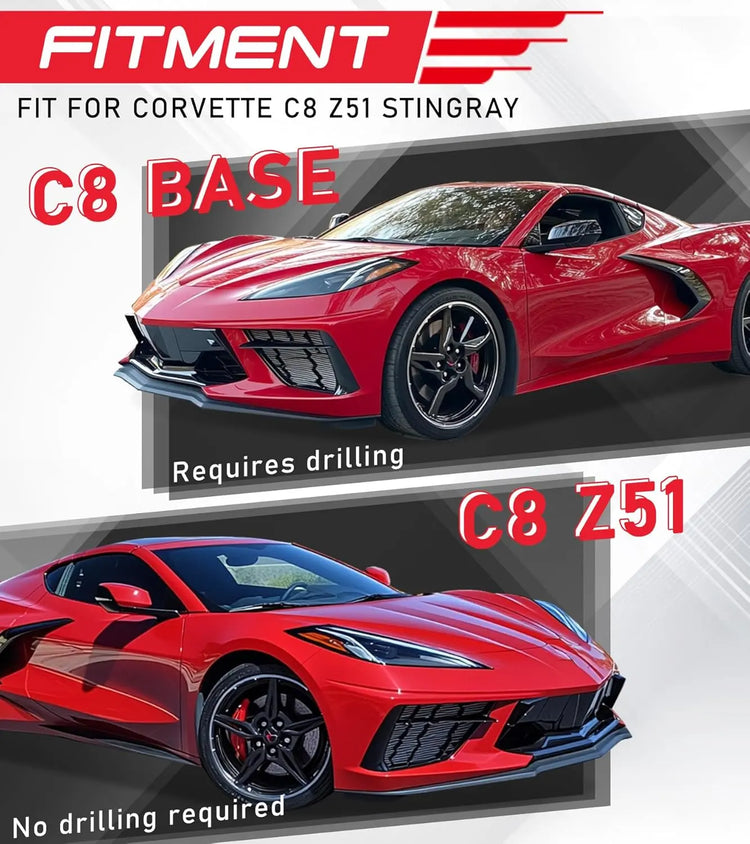 Real Carbon Fiber Rear High Wing Spoiler C8 Stingray Z51-6