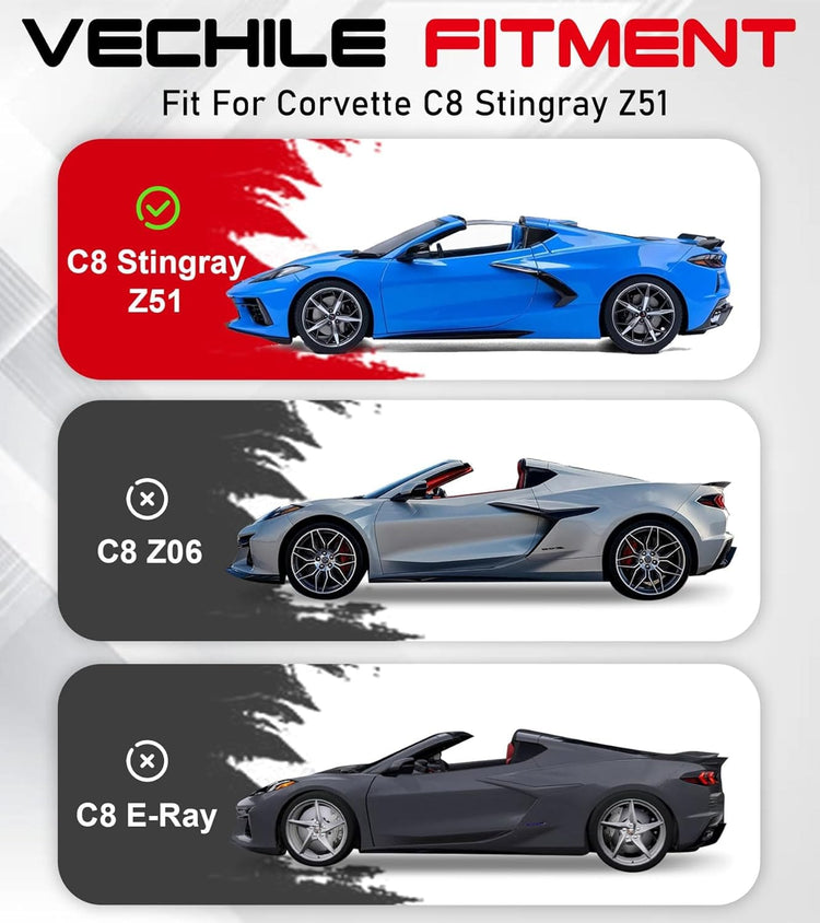 C8 Side Skirts Rocker Panels Guard Pair Carbon Flash Black