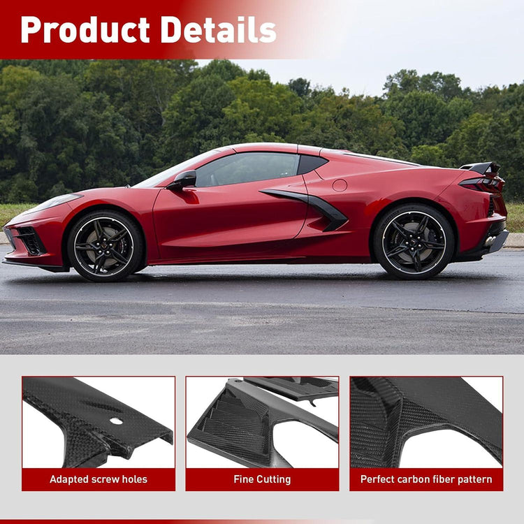 NUBEHONE C8 Real Carbon Fiber Engine Bay Panel Cover - Nubehone