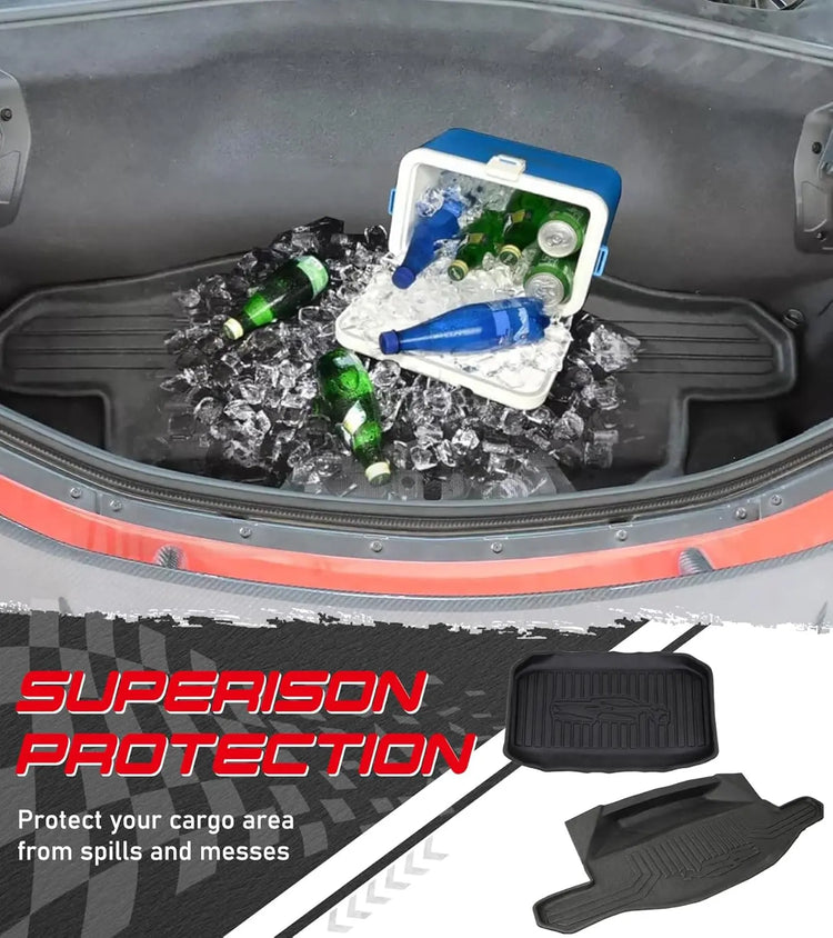 C8 Front Cargo Mat and Rear Trunk Mat for Corvette C8 Stingray Z51 Z06 E-Ray 2020-2025-6