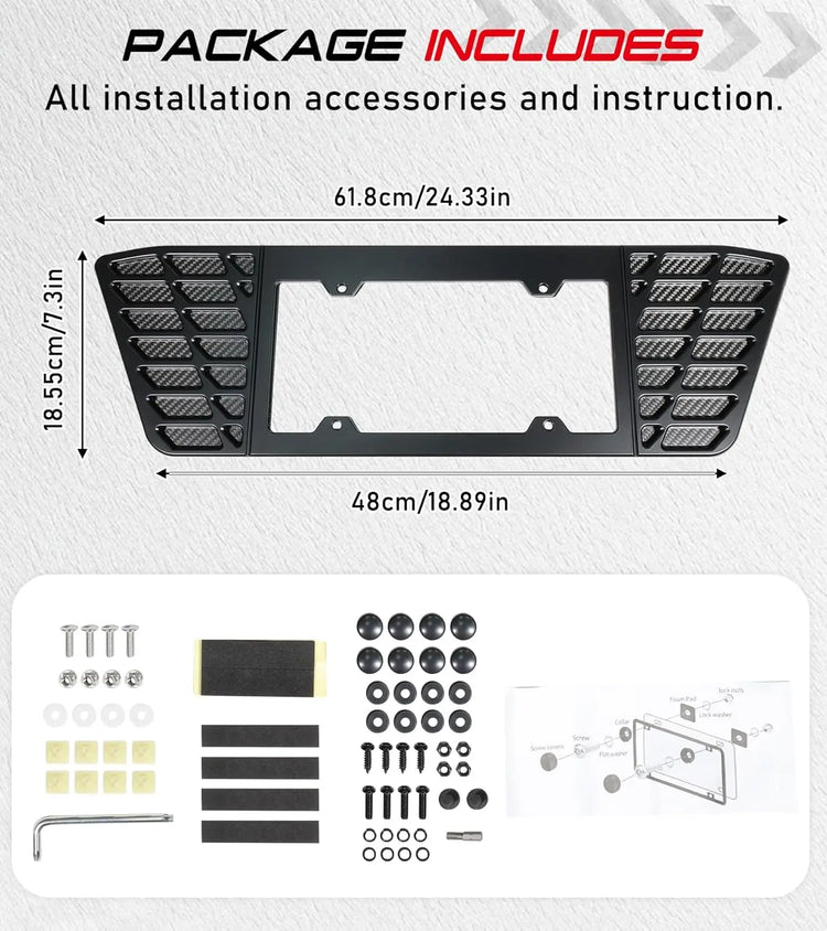 Aluminum License Plate Frame for C8 Z06 E-Ray 2023-2025-6