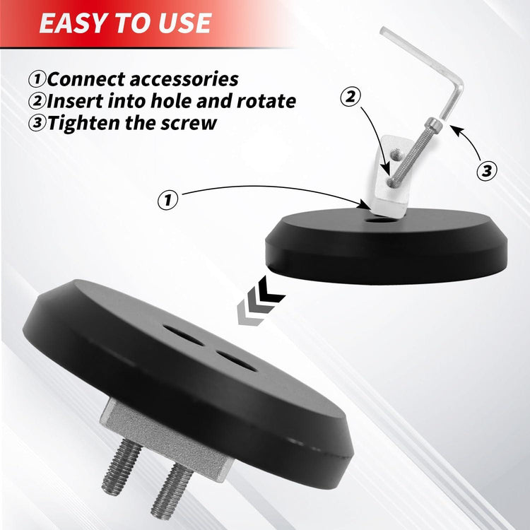 Nubehone Aluminum Jack Pad (4-Pack, Black)-6