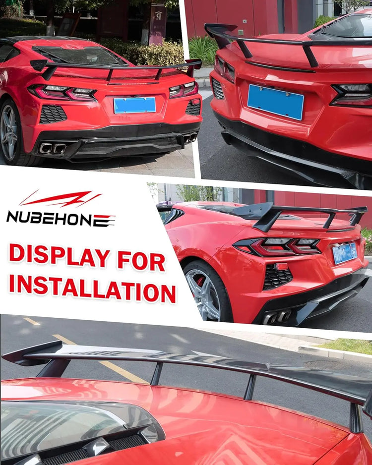 Real Carbon Fiber Rear High Wing Spoiler C8 Stingray Z51-7
