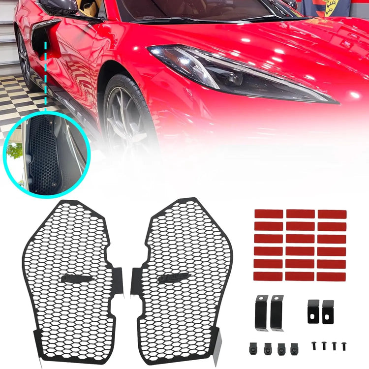 2 PCS Side Intake Grille Guard Set for C8 Stingray Z51-9
