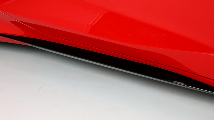 C8 Side Skirts Rocker Panels Guard Pair Carbon Flash Black