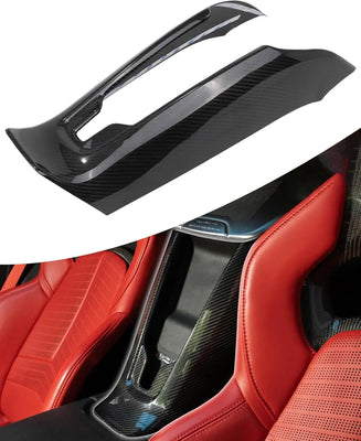 C8 Carbon Fiber Interior Center Control Cover Trim-1