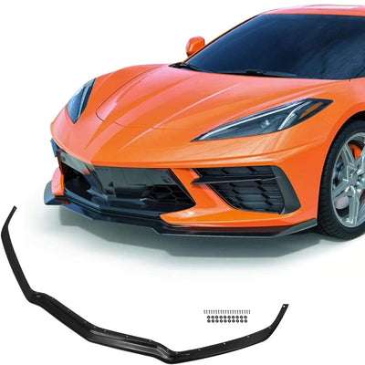 NUBEHONE C8 Real Carbon Fiber Front Splitter Bumper Lip-1