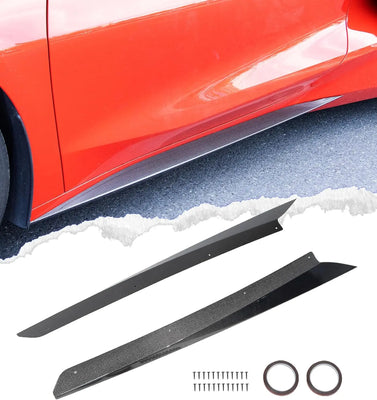 C8 Real Carbon Fiber Side Skirt Rocker Panels-1