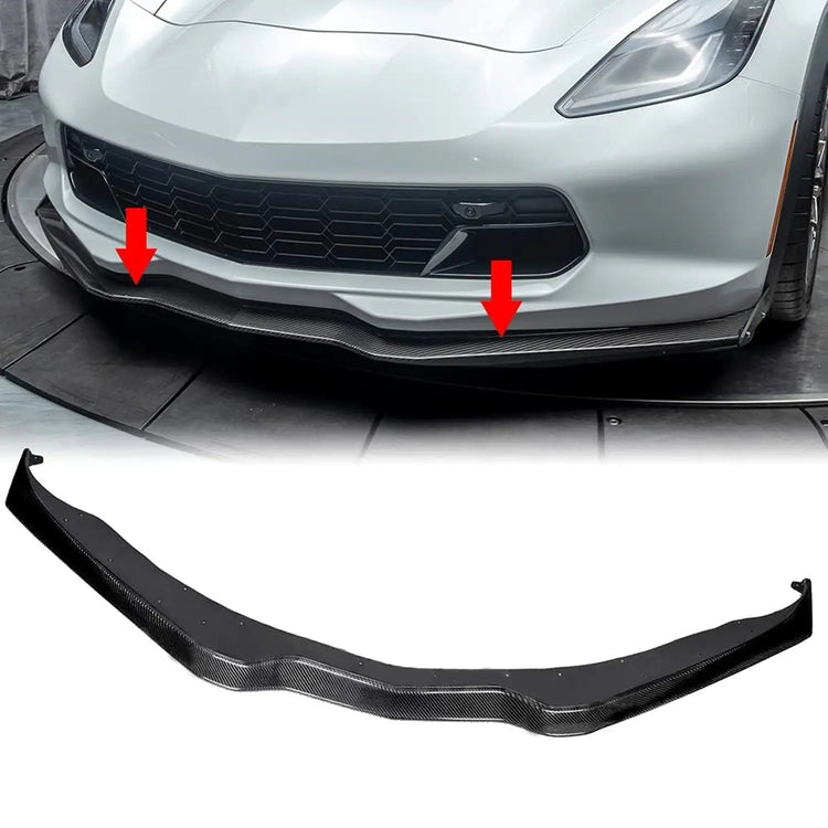 C7 Prime Black Front Bumper Lower Lip-10