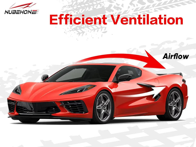Real Carbon Fiber Side Louvers Window Trim Fit for C8 Stingray ...