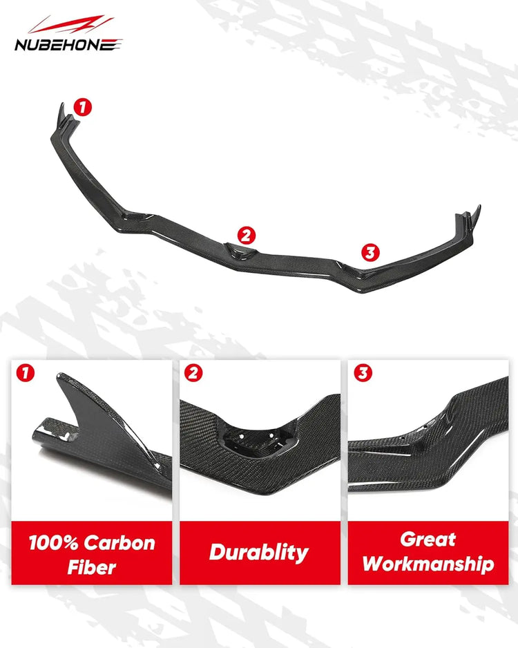 C8 Real Carbon Fiber Front Bumper Lip-12