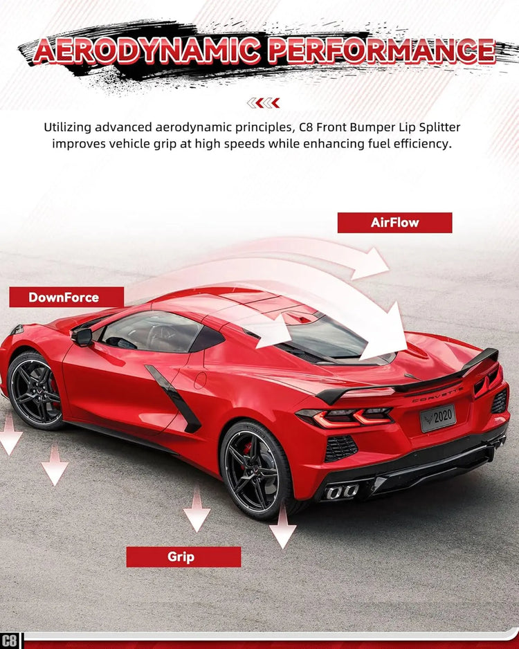 Upgrade Rear Trunk Spoiler Wicker for Corvette C8 Z51 2020-2025-3