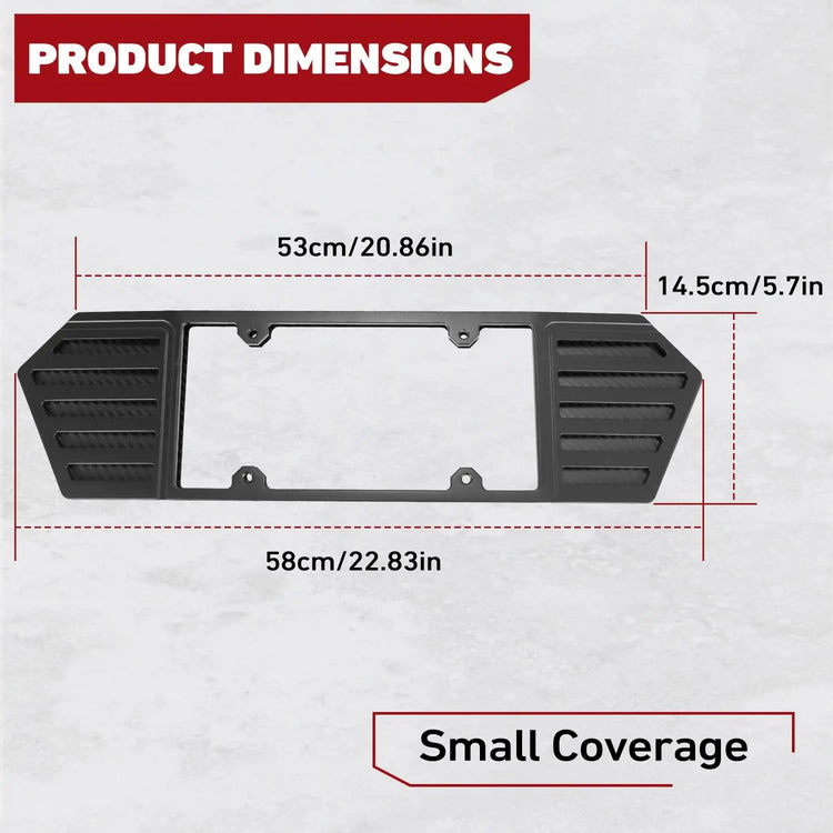 C8 Rear Aluminum License Plate Frame with Real Carbon Fiber Background-3