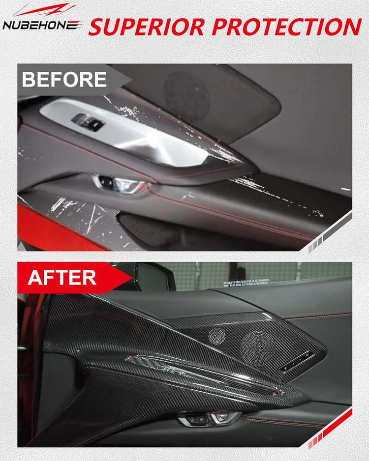 C8 Carbon Fiber Interior Lower Door Panel Trim-3