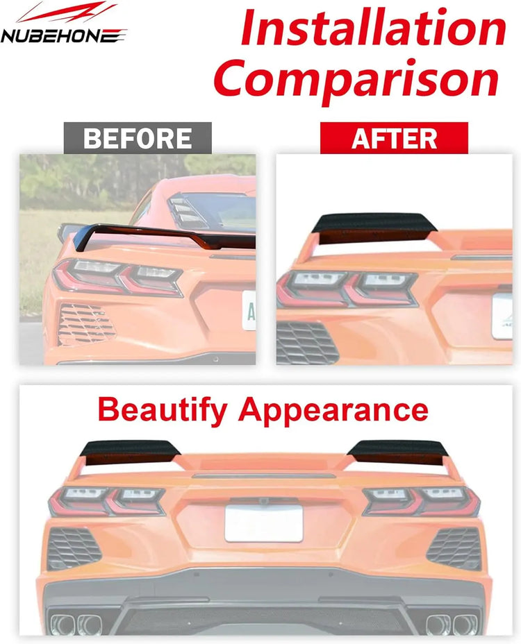 Upgrade C8 Rear Trunk Spoiler Wickers -3