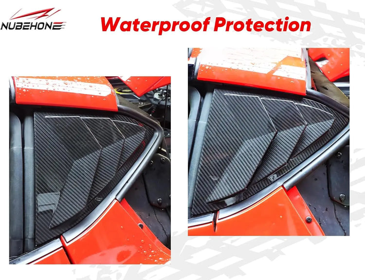 Real Carbon Fiber Side Louvers Window Trim Fit for C8 Stingray ...