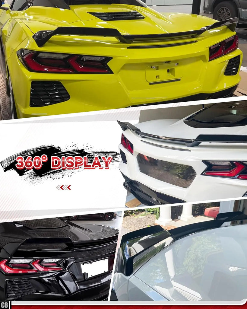 Upgrade Rear Trunk Spoiler Wicker for Corvette C8 Z51 2020-2025-5