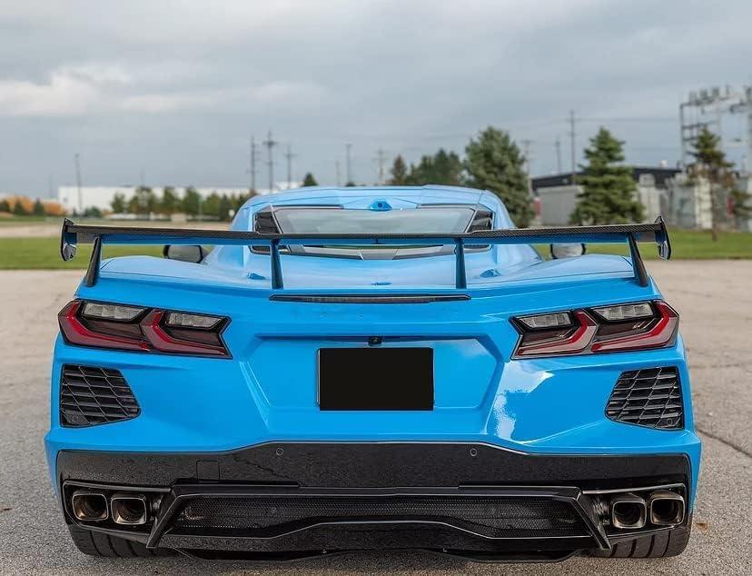 NUBEHONE C8 Rear High Wing Fiber Look Spoiler-6