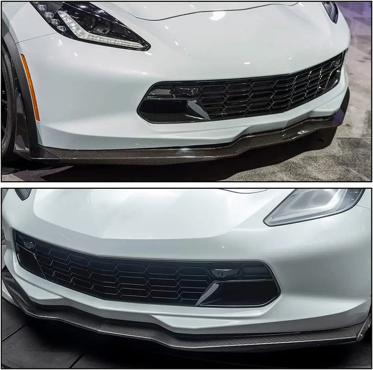 C7 Prime Black Front Bumper Lower Lip-15