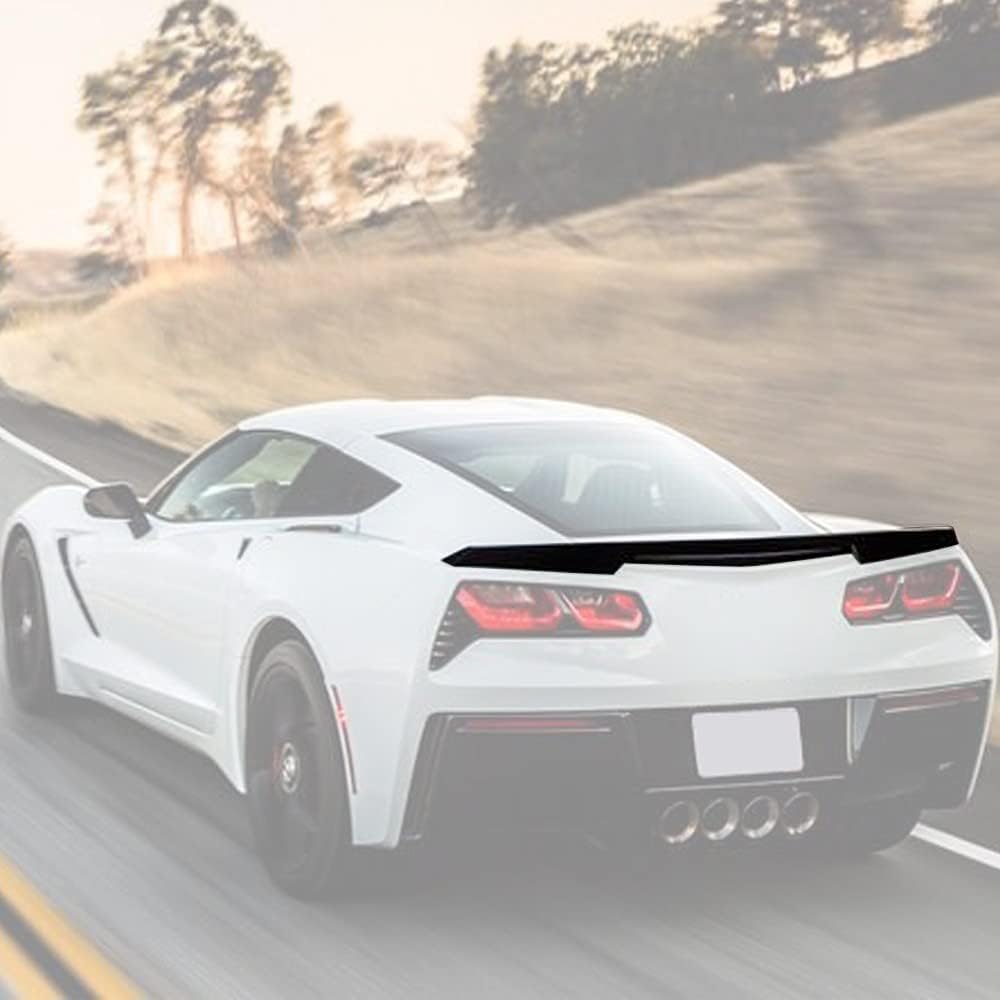 C7 Rear Trunk Lid Spoiler Wing Carbon Fiber Look with Spoiler Wicker S ...