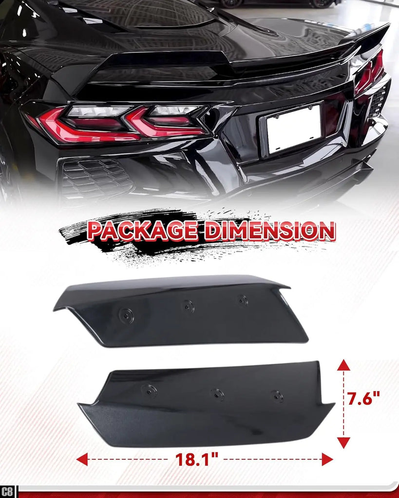 Upgrade Rear Trunk Spoiler Wicker for Corvette C8 Z51 2020-2025-7