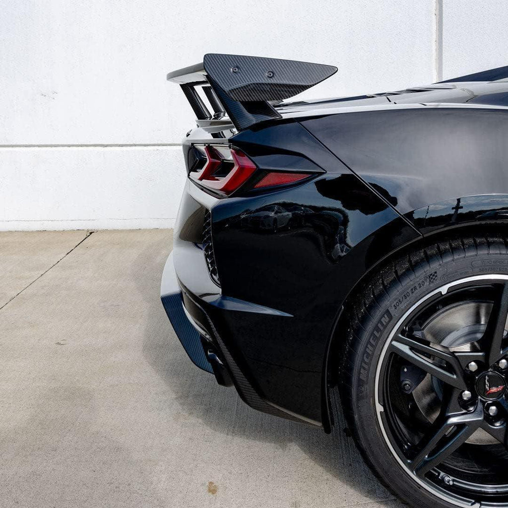 NUBEHONE C8 Rear High Wing Fiber Look Spoiler-8