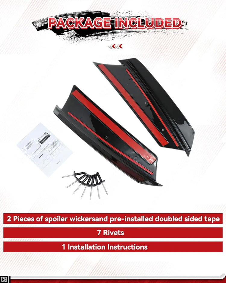 Upgrade Rear Trunk Spoiler Wicker for Corvette C8 Z51 2020-2025-8